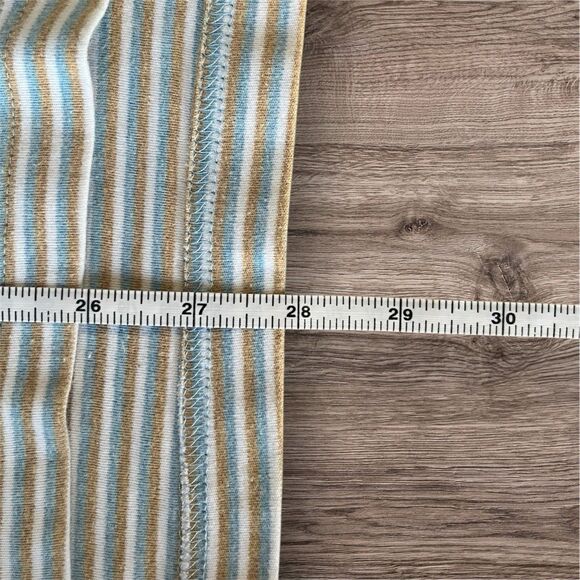 US Polo Assn Blue, Brown, White Striped Polo Shirt Men’s Size L - Picture 4 of 6